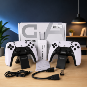 4K Wireless Game Stick Retro Console – 64GB 20000+ Games 2.4G Controller
