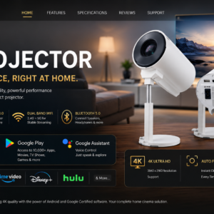 TS-7 gimble Android Projector – 4k 600 ANSI day and night Portable