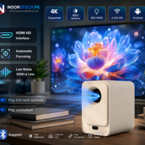 H10 Pro 4K Smart Projector – 800 Lumens | Auto Focus | Ultra HD Home Cinema