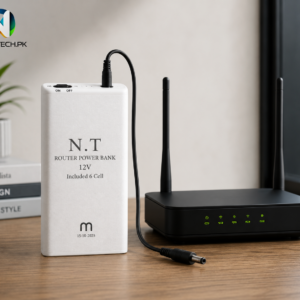 N.T Router Power Bank 12V – 6 Cell WiFi Router UPS Backup | Uninterrupted Internet During Load Shedding
